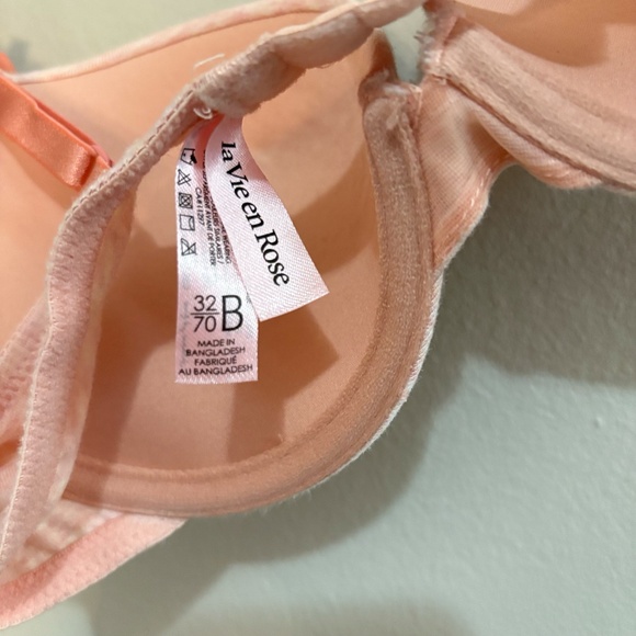 La Vie En Rose Heather Pink Cotton T-Shirt Bra with Underwire 32B - Picture 11 of 11